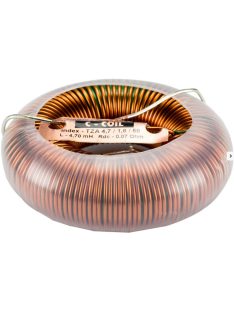 C-Coil toroid magos tekercs 6,8mH +/-5% 0,12Ω +/-10% 500W / 8Ω wire 1,4mm=15AWG core-10 OD71 H2