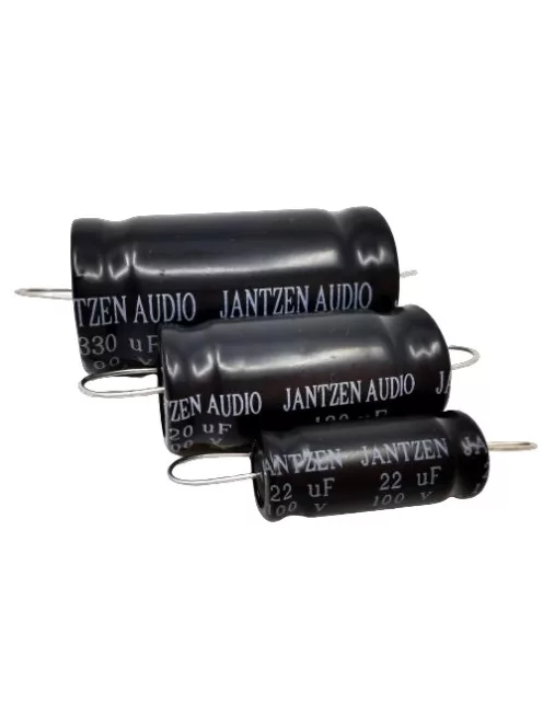 Jantzen EleCap 5% 220µF 100VDC 16/34mm. hor.
