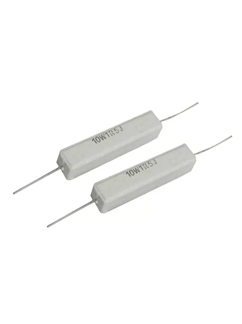 Kerámia huzalellenállás 18,00Ω 10 W  5% méret.48/10/10mm