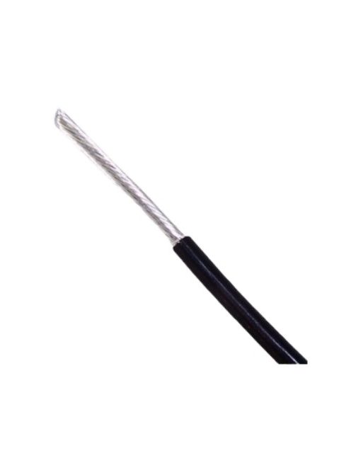 Ezüstözött hangfalkábel 1x2,5mm2 =13AWG max.600V PTFE insul.(tefl) black - Kábel, csatl./Kábel 
