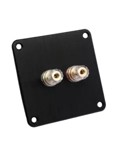   Csatlakozó tálca fekete elox, Al 100/100/3mm aranyozott aljzatokkal