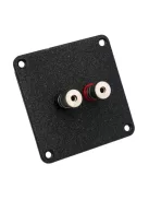 Csatlakozó tálcalap + 2 db M9 banánaljzat nikkelezett