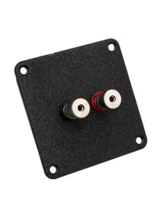 Csatlakozó tálcalap + 2 db M9 banánaljzat nikkelezett