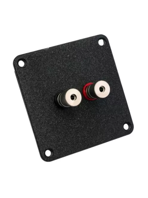 Csatlakozó tálcalap + 2 db M9 banánaljzat nikkelezett