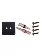 Csatlakozó tálcalap + 2 db M9 banánaljzat nikkelezett