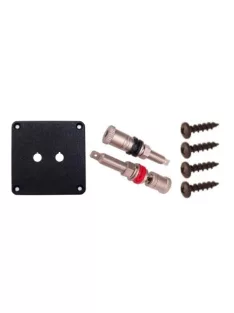 Csatlakozó tálcalap + 2 db M9 banánaljzat nikkelezett