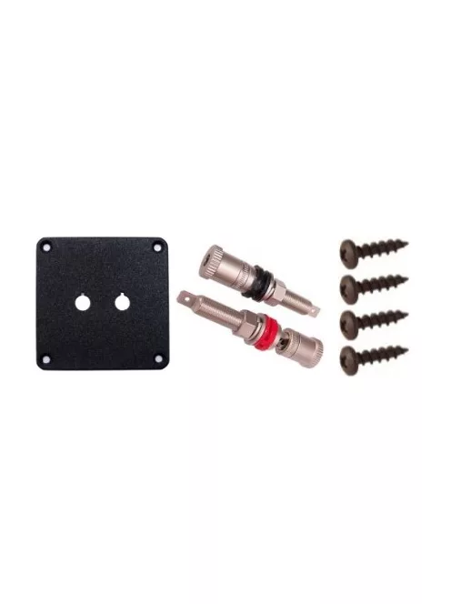 Csatlakozó tálcalap + 2 db M9 banánaljzat nikkelezett