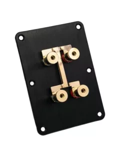 Csatlakozó tálcalap + 4 db M9 banánaljzat aranyozott