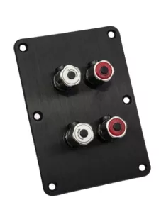 Csatlakozó tálcalap + 4 db M9 banánaljzat arany/nikkel