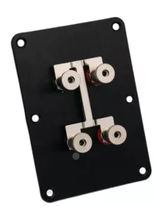 Csatlakozó tálcalap + 4 db M9 banánaljzat nikkelezett