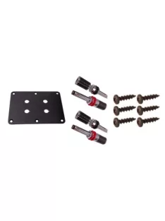   Terminal plate black anodized Al 140/100/3mm + 4 binding posts carbon-nickel + jumper