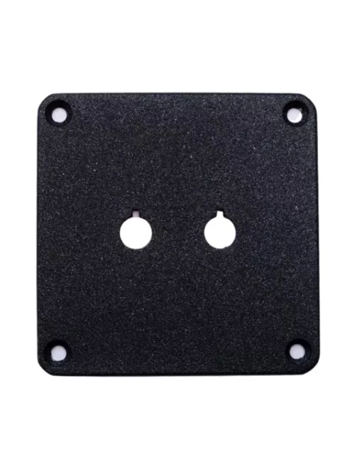 Csatlakozó tálca 2 furattal selyemfényű texturált felület, 100/100/3mm