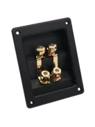 Szögletes dupla hangszóró terminál, kettős aranyozású