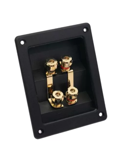 Szögletes dupla hangszóró terminál, kettős aranyozású