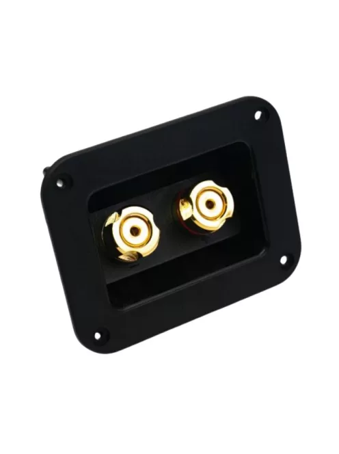 Szögletes hangszóró terminál kettős aranyozású