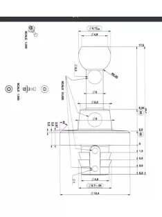 Grille Peg Male 900124 black PA-6 matches 900125