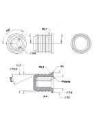 051-0106 Csapos rögzítő /aljzat/