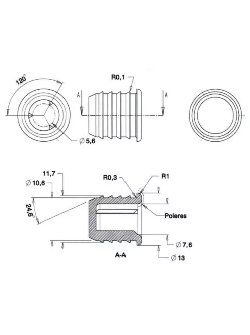 051-0106 Csapos rögzítő /aljzat/