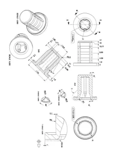 Grille Peg Female 900125 black PA-6 matches 900124