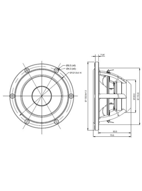 SATORI MR13P-4 5" középsugárzó