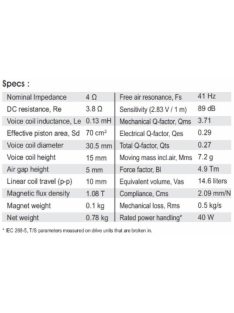 SATORI MW13P-4 5” mély-közép sugárzó - Hangfal/Hangfalépítés/Hangszóró/Mélyközépsugárzó,Több...