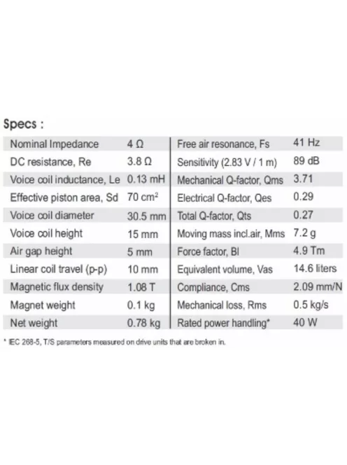 SATORI MW13P-4 5” mély-közép sugárzó
