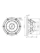 SATORI MR13PNW-8 ohm 5" középsugárzó, fehér kónusz