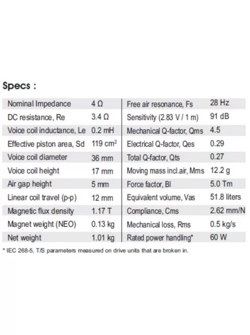 SATORI MW16PNW-4 mély-közép sugárzó