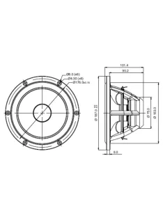 SATORI MW19PNW-4 7,5" mély-közép sugárzó