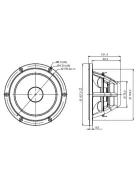 SATORI MW19PNW-8 ohm  7,5" középsugárzó, fehér kónusz