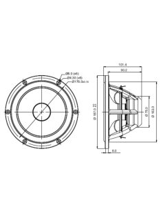   SATORI MW19PNW-8 ohm  7,5" középsugárzó, fehér kónusz