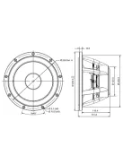 SATORI WO24P-8 ohm  9,5" mélysugárzó