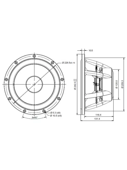 SATORI WO24P-8 ohm  9,5" mélysugárzó