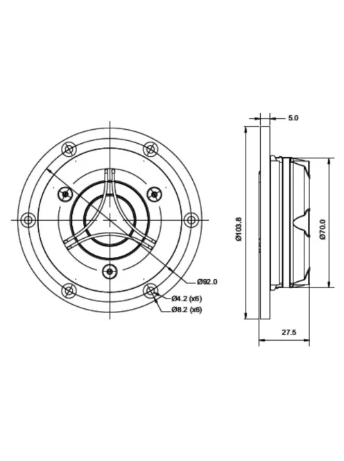 TW29BN-B-8ohm Satori Beryllium tweeter, black - Neo magnet