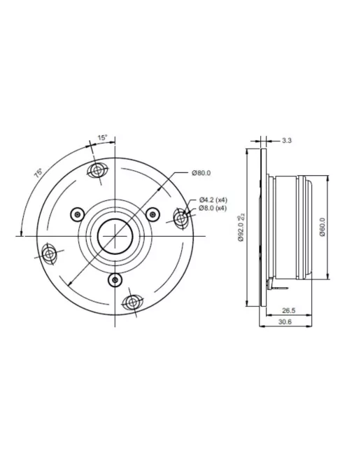 SB21RDC-C000-4ohm 21mm ring dóm magassugárzó