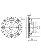 SB23NBACS45-8 ohm 8" mélysugárzó 45mm VC