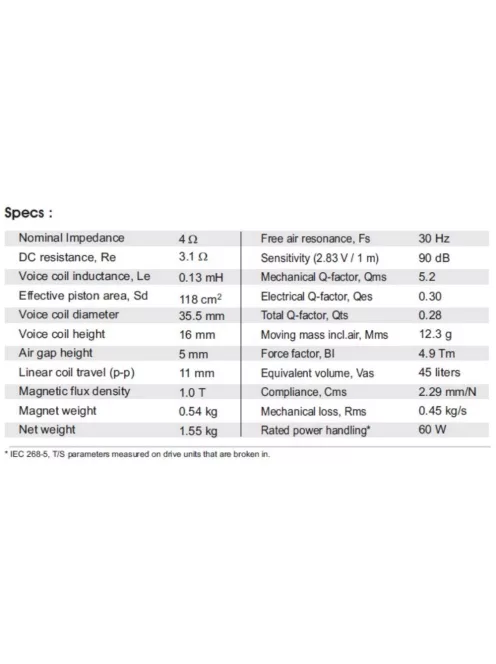SB17MFC35-4 6” mély-közép sugárzó