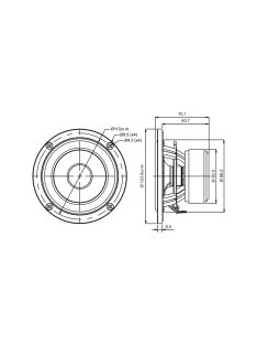 SB12CACS25-8 4" mély-közép sugárzó 25mm VC