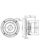 SB12NRX25-4 4” mély-közép sugárzó
