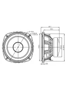 SB13PFC25-4 5” mély-közép sugárzó