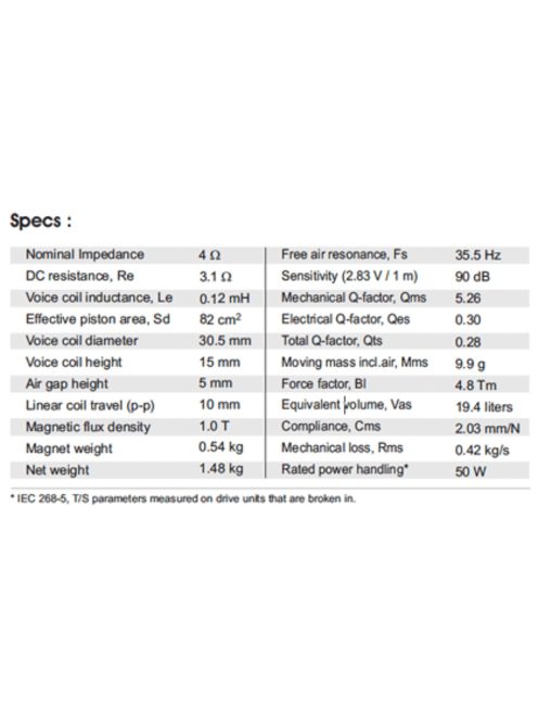 SB15MFC30-4 5” mély-közép sugárzó - Hangfal/Hangfalépítés/Hangszóró/Mélyközépsugárzó,Több.../Ot