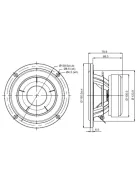 SB15NBAC30-4 ohm  5" mély-közép sugárzó, 30mm VC Al cone