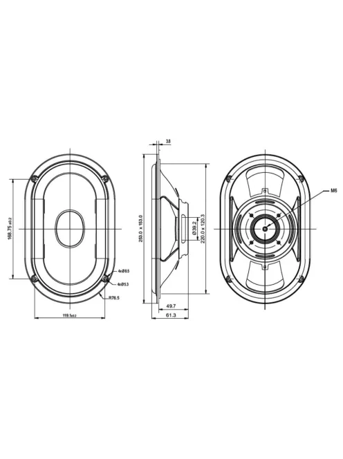 SB Acoustics SB15SFCR-00 passzív membrán - Hangfal/Hangfalépítés/Hangszóró/Passzív hangszórók,T