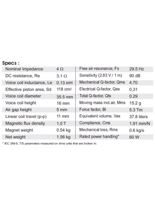 SB17CAC35-4 6" mély-közép sugárzó