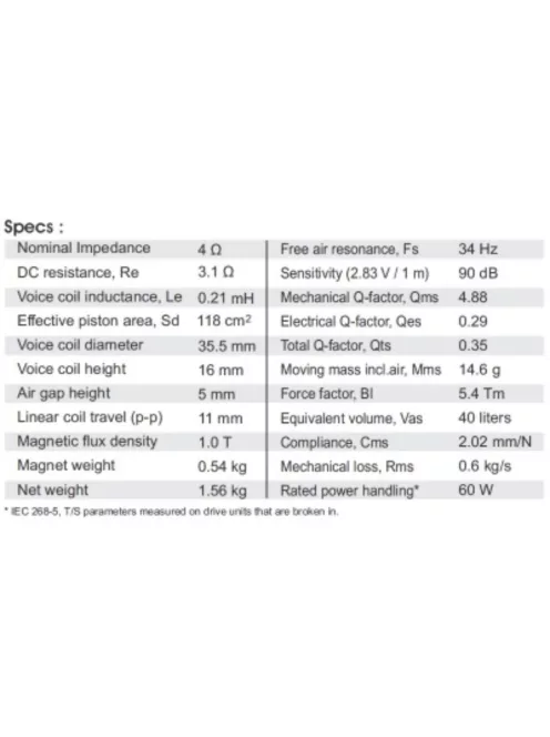 SB17CRC35-4 6” mély-közép sugárzó