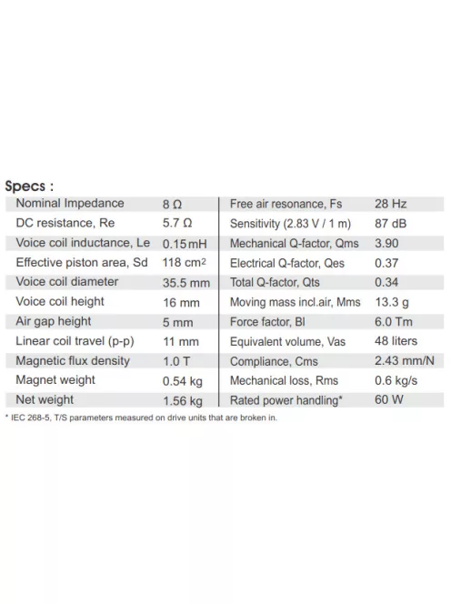 SB17CRC35-8 6” mély-közép sugárzó