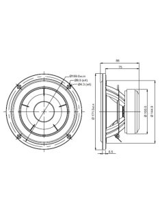 SB17NBAC35-4 ohm  6 mély-közép sugárzó, 35mm VC - Hangfal/Hangfalépítés/Hangszóró/Mélyközépsug"
