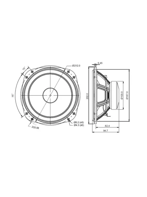 SB20PFC30-4, 8" mélysugárzó