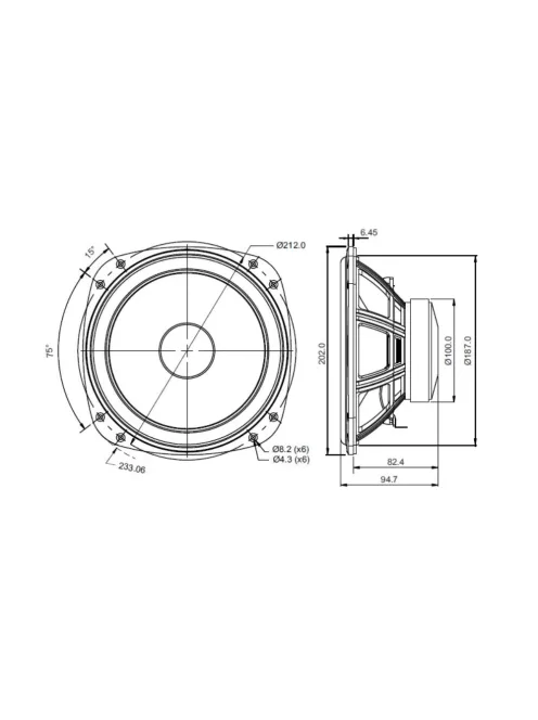 SB20PFC30-8, 8" mélysugárzó