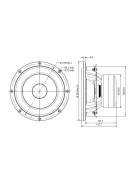 SB23MFCL45-4 8” mély-közép sugárzó